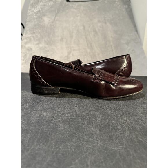 Bally Shoes Mens Size 10 W Brown Leather Loafers Kiltie Brogue Made Italy